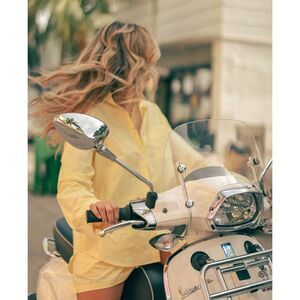 New Parke Yellow Button Down Boyfriend Poplin Shirt Size XS